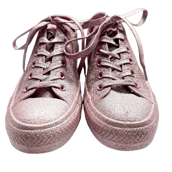 New Pink Metallic Glitter Converse Chuck Taylor Low Top 9 - Picture 7 of 13